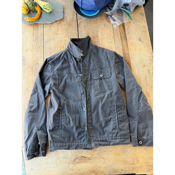 Flint and Tinder Waxed Trucker Jacket Flannel Lined – Size M – Charcoal - Picture 3 of 5